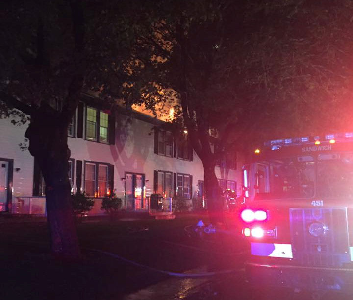 Apartment complex fire in Bourne