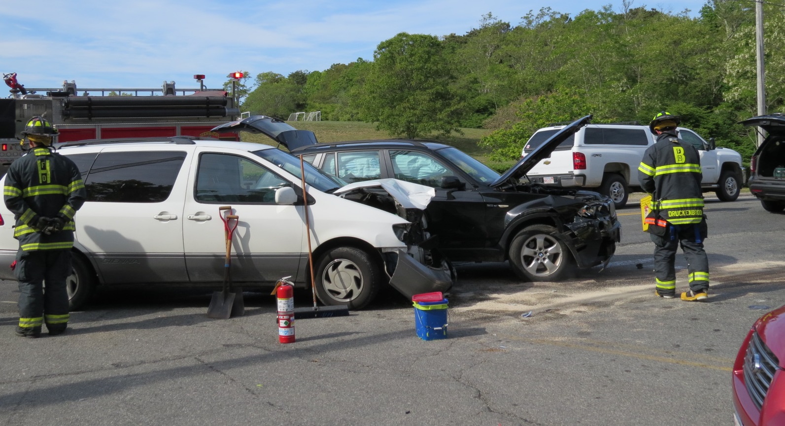 Two injured in Brewster crash