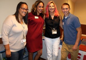 CCB MEDIA PHOTO Staff at the new Teaticket facility for Cape Cod Child Development include Jaisa Suarez, center director Katie Ballah, Denise Lyons, and Josh Clifford.