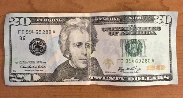 Fake 20 Dollar Bill