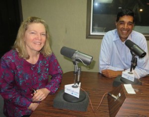 CCB MEDIA PHOTO Heidi Nelson of Duffy Health Center and Dr. Omar Ghoneim of Harbor Health Services talk about the role of community health centers on Cape Cod.