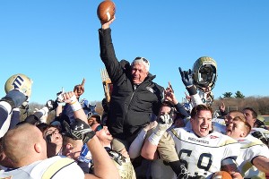 After 26 years as athletic director at the Masschusetts Maritime Academy, Bob Coradi will be recognized next month as one of the nation's NCAA DIII Athletic Directors of the Year in Orlando, Florida. Photo courtesy of MMA Athletics