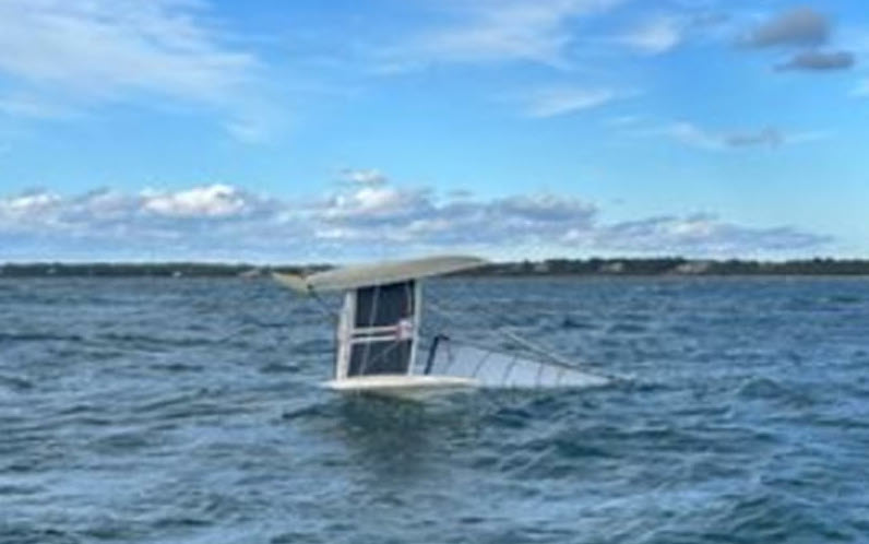 Report: Two rescued after sailboat capsizes in rough waters of Buzzards Bay
