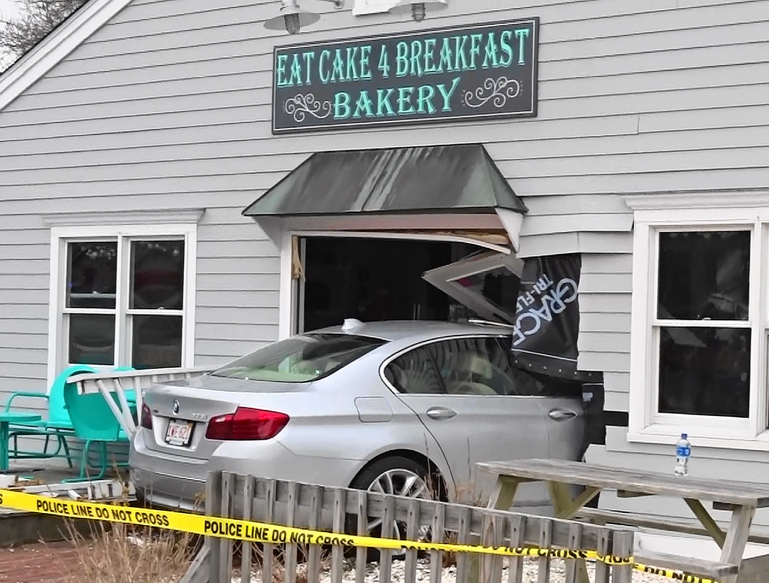 VIDEO Several injuries reported after car slams into Brewster bakery