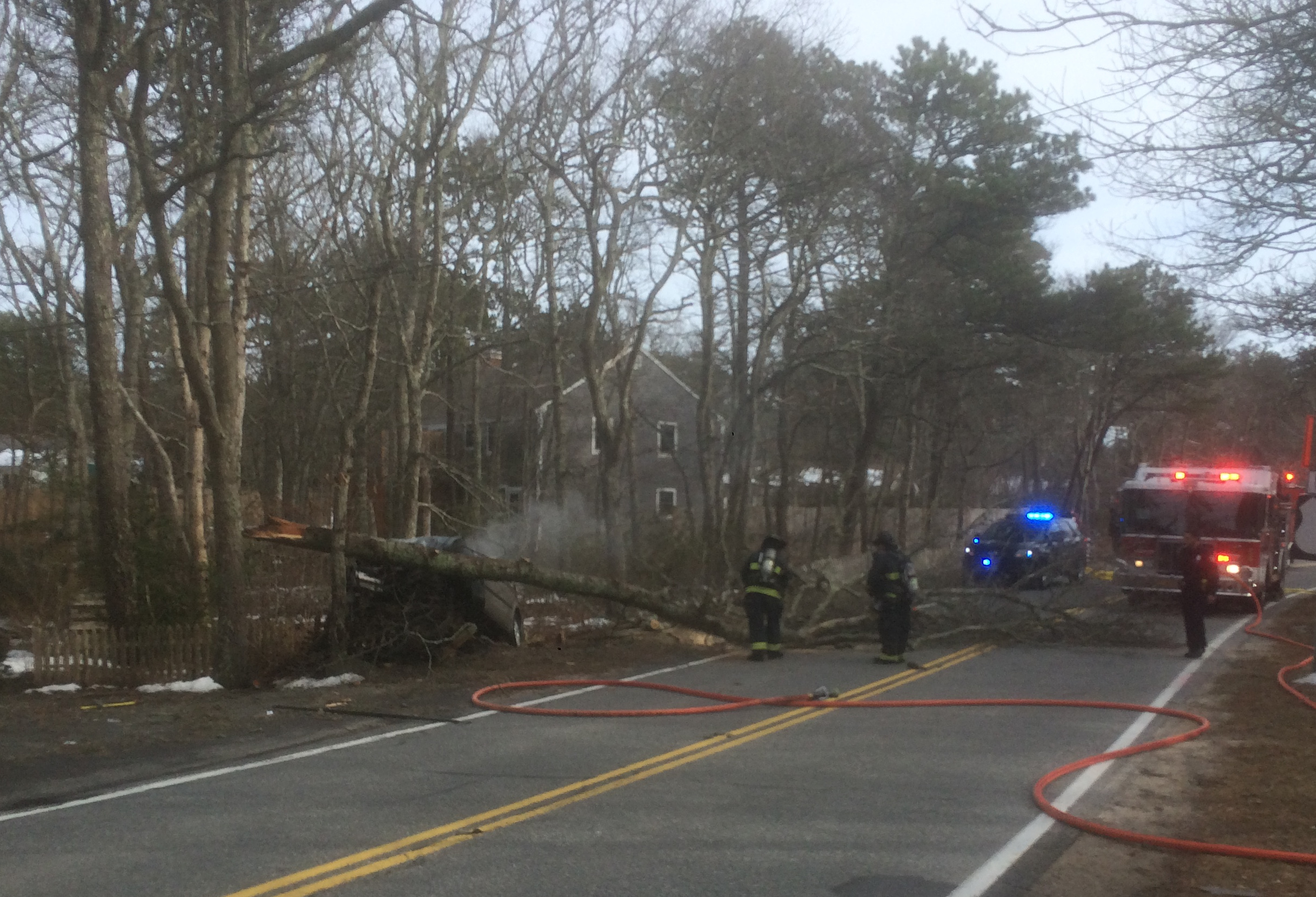 Three injured in fiery crash in Brewster