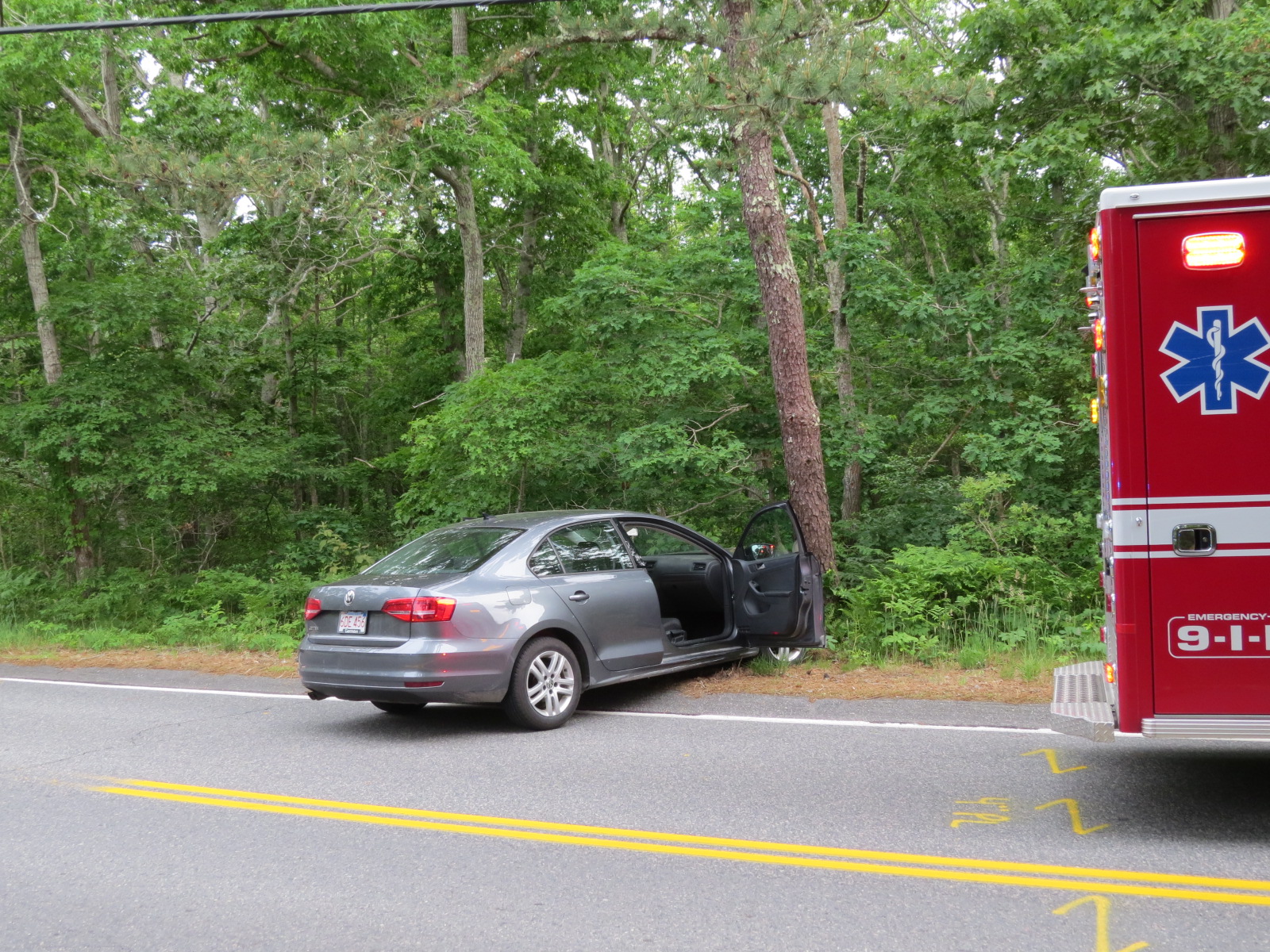 VIDEO One injured in car vs tree in Brewster