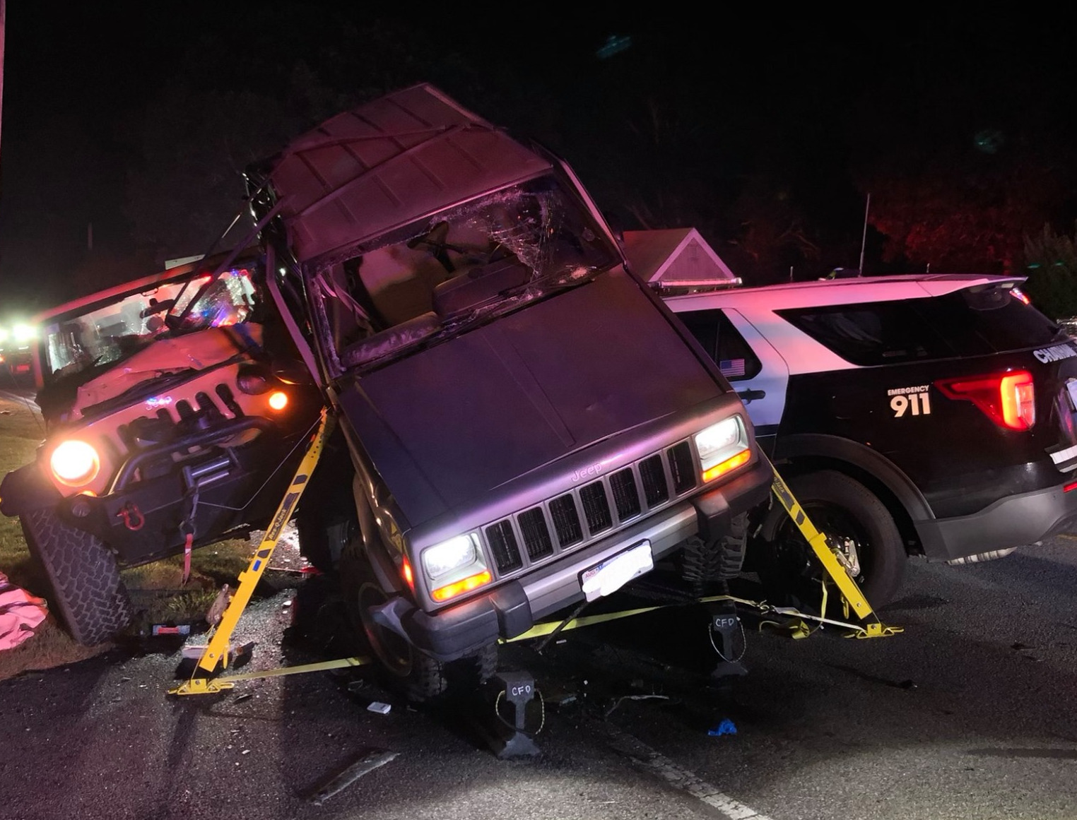 New details Three injured in crash involving police cruiser in Chatham
