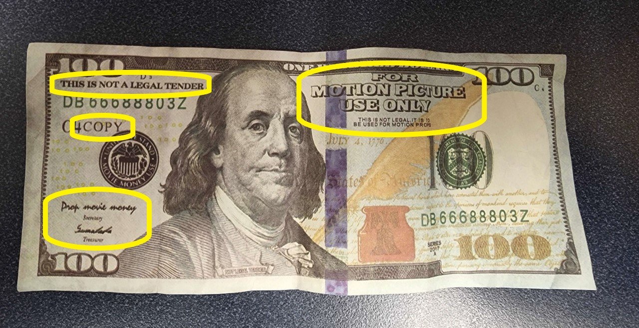 Counterfeit 100 bill recovered in Chatham
