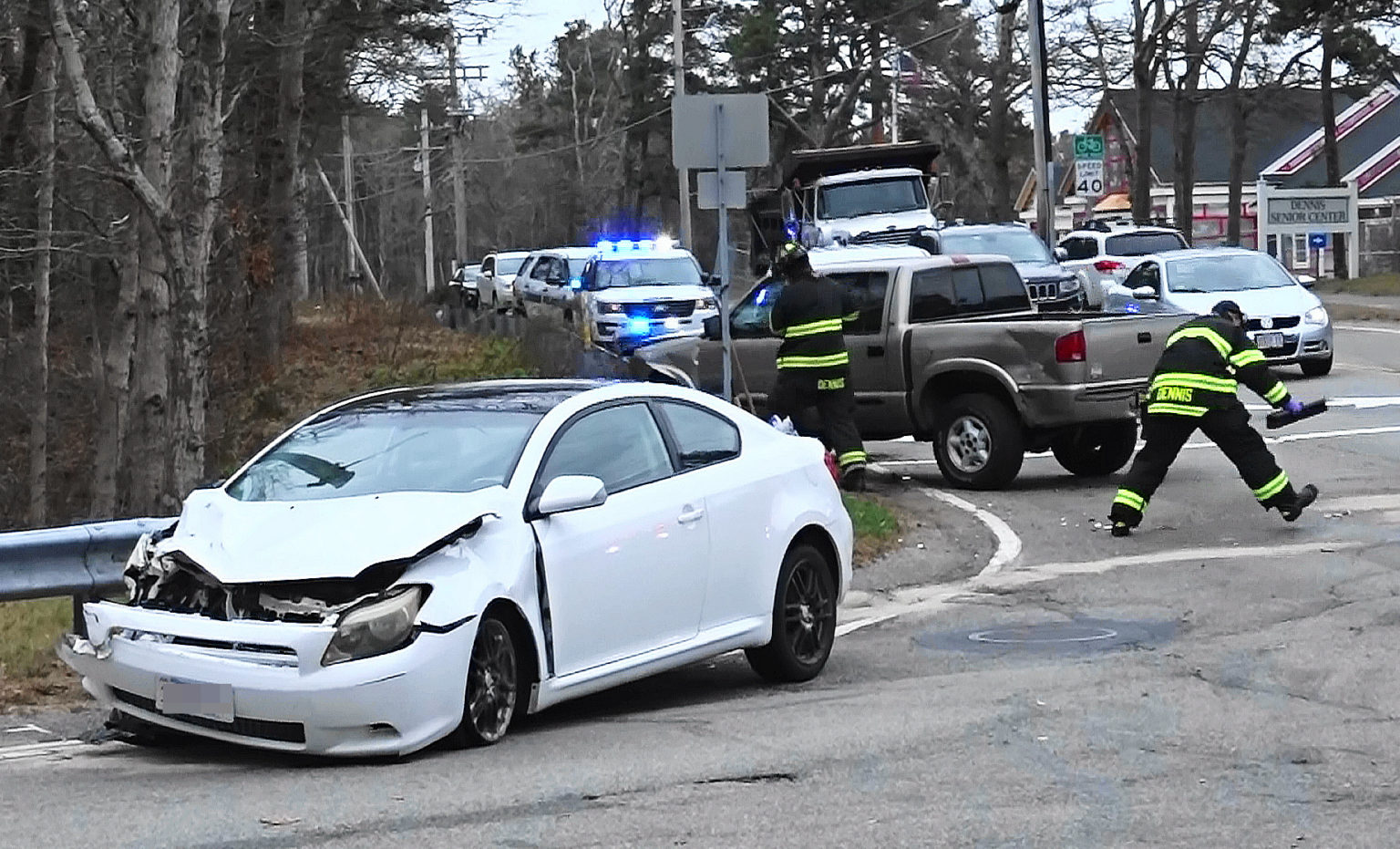 Video Two injured in crash on Route 134 in Dennis