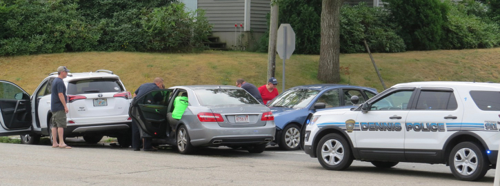 Two hurt in three-car West Dennis crash