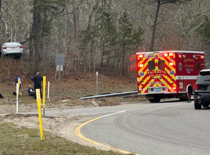 Car crashes up hill into a tree in Falmouth - CapeCod.com