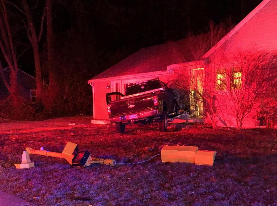 Updated Driver Arrested For Oui After Pickup Truck Crashes Into House In Falmouth - Capecodcom