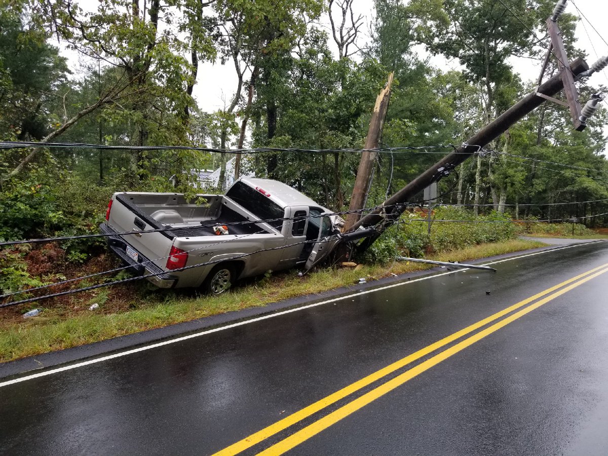 Driver facing OUI charges after pickup slams into pole in Falmouth ...