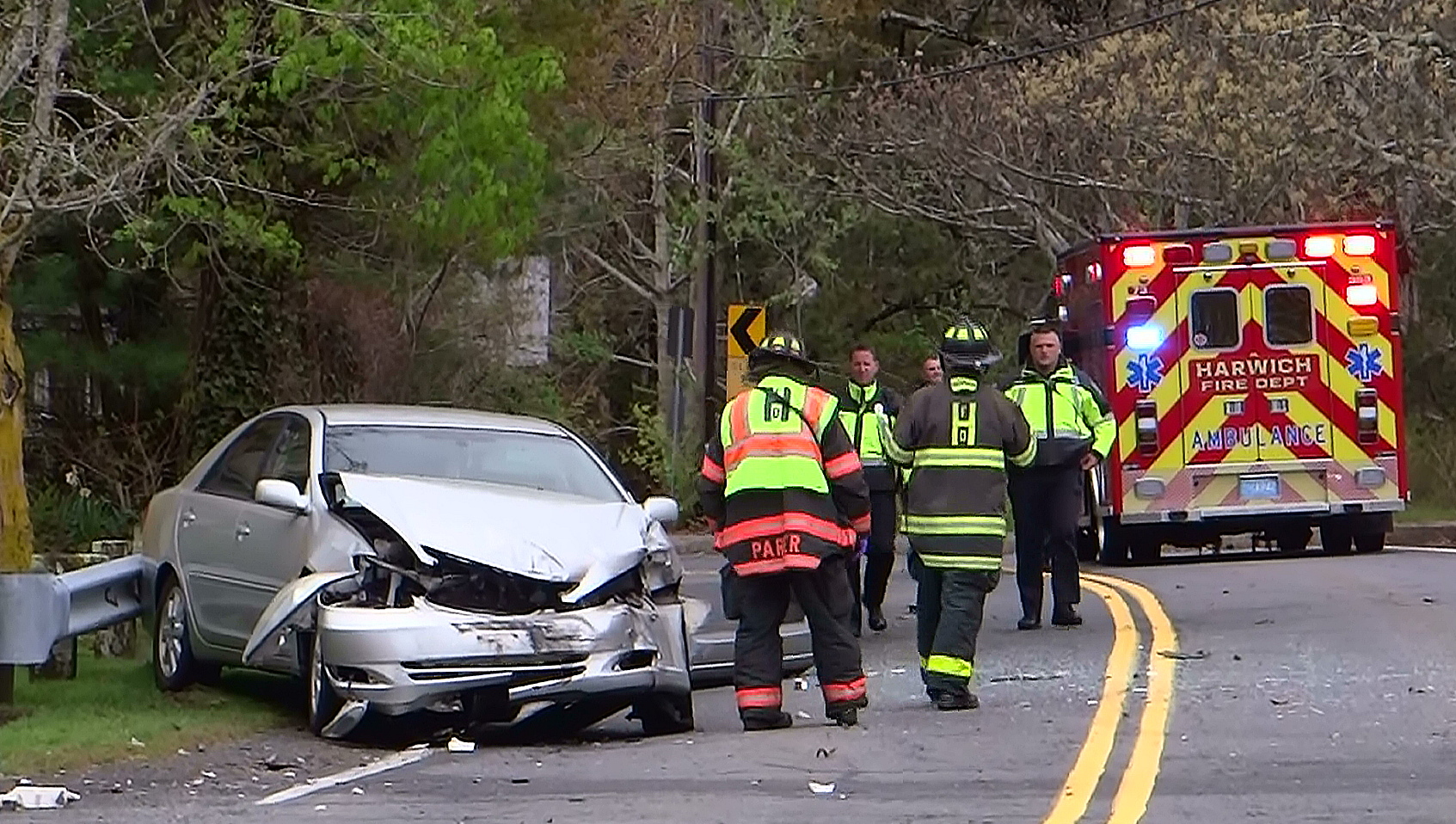 Threevehicle crash in Harwich