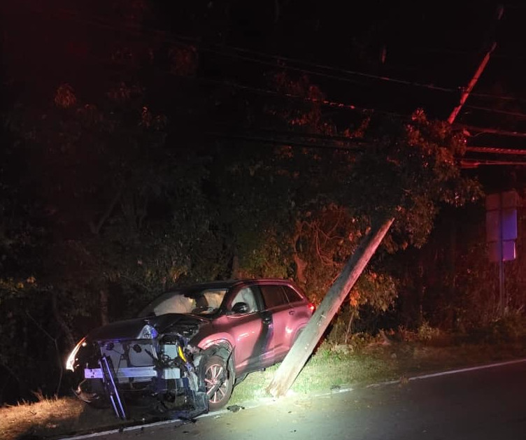 Driver evaluated after crashing into utility pole in Harwich