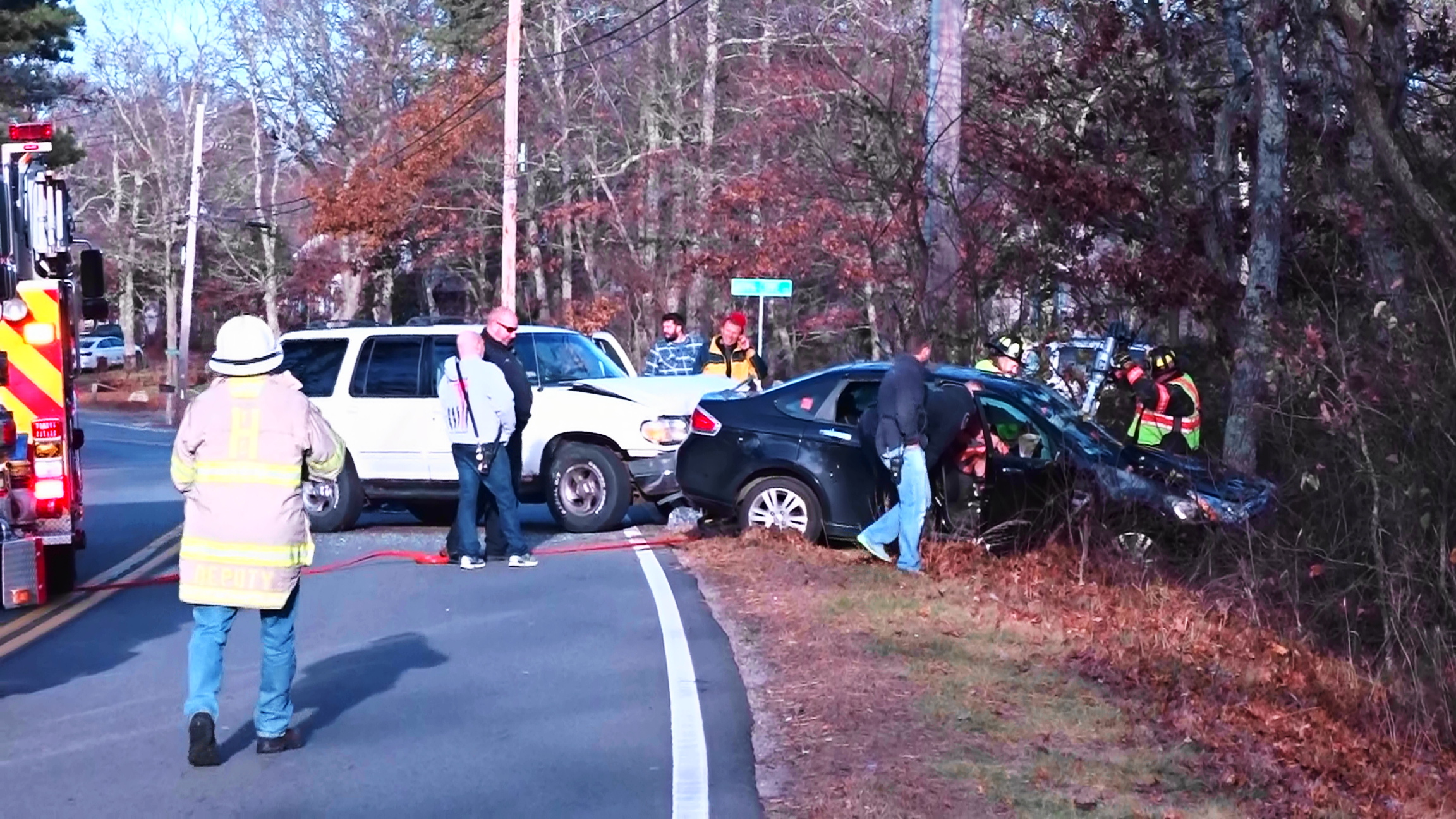 VIDEO Two injured in twovehicle crash in Harwich