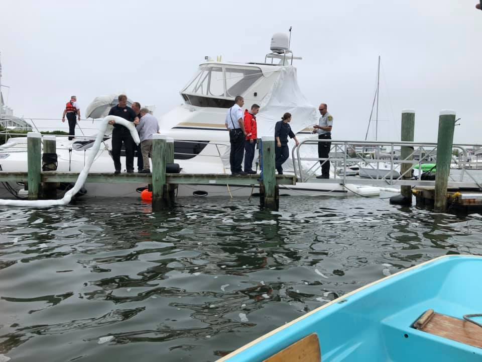 UPDATED Hyannis Fire, Coast Guard respond to vessel leaking fuel