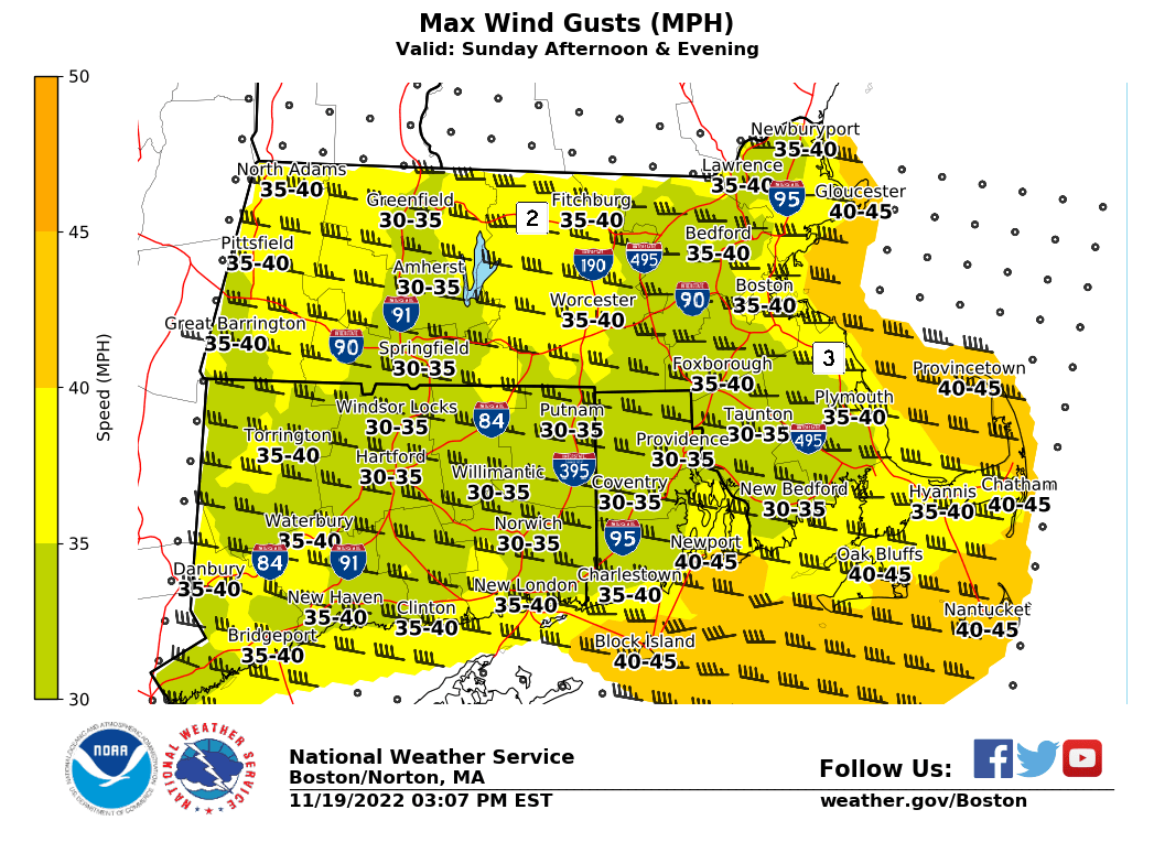 Wind Advisory 3 PM Monday to 5 AM Tuesday - CapeCod.com