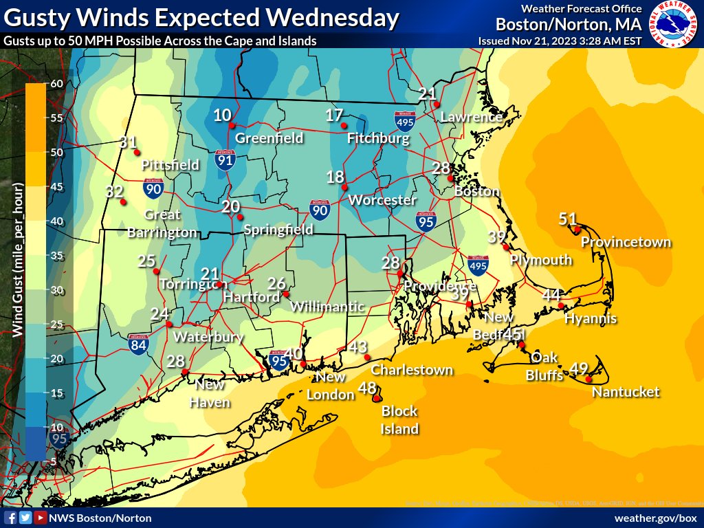 Wind advisory 4 AM to 4 PM Wednesday