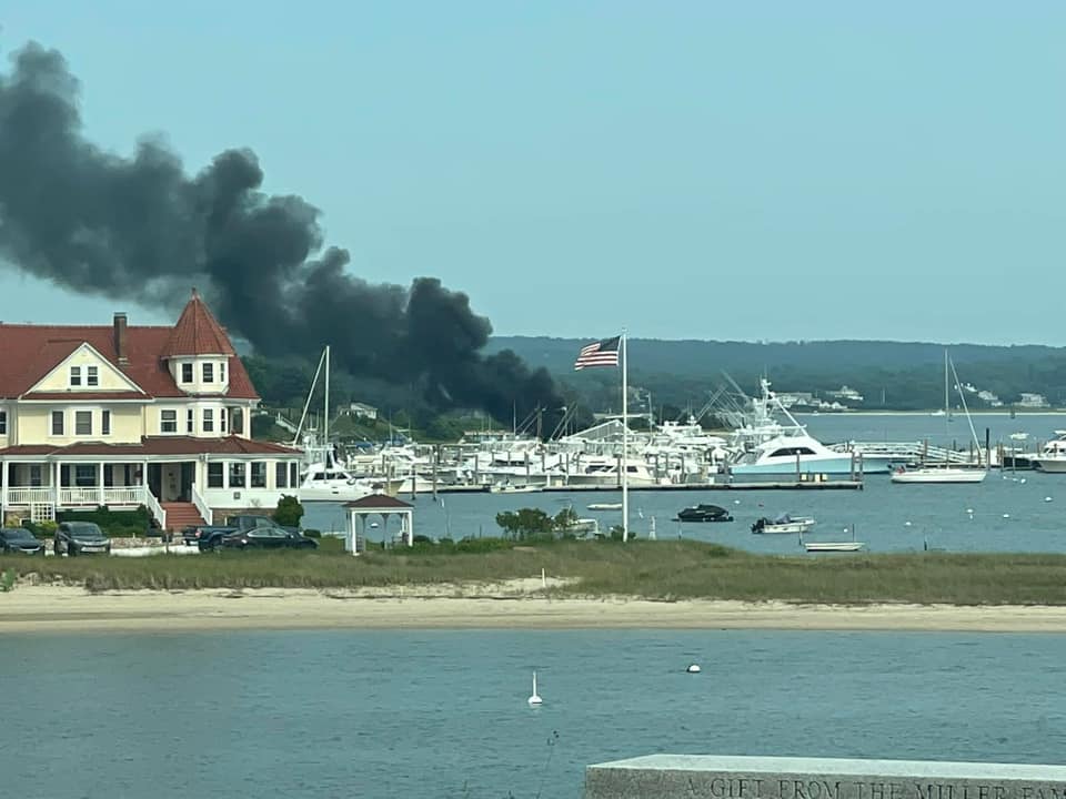 Video: Boat and dock fire in Onset draws large response - CapeCod.com