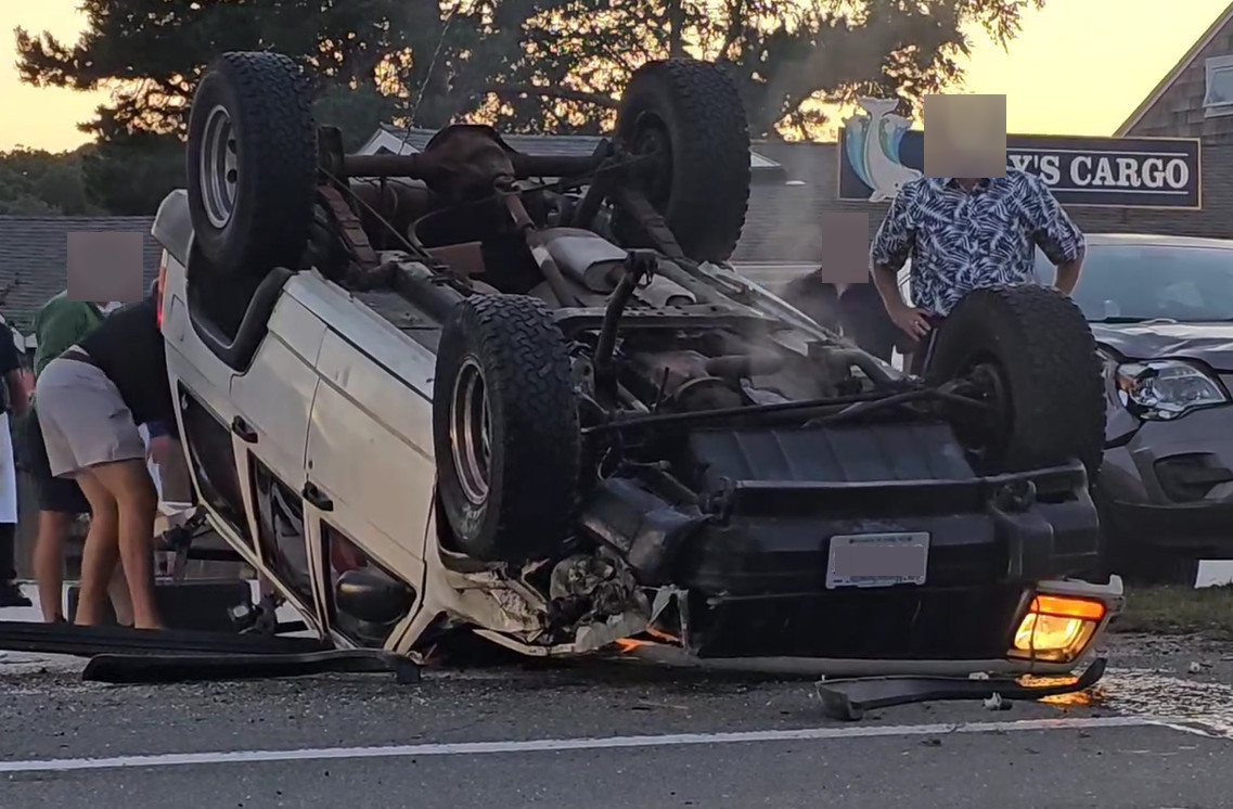 Updated Rollover crash closes Route 6 in Wellfleet
