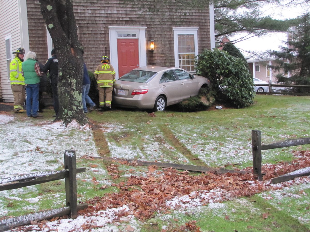 car crashes into house massachusetts