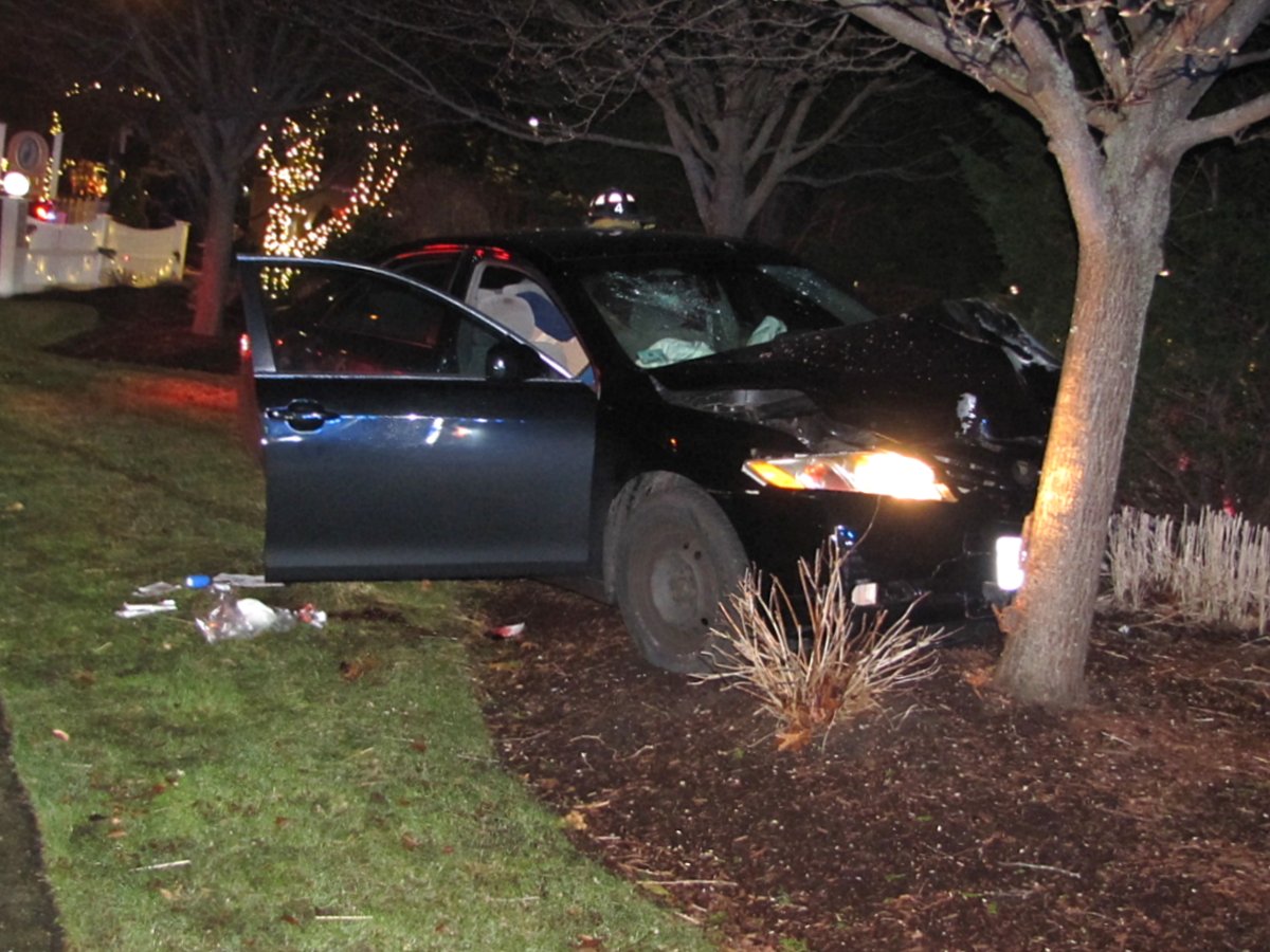 Two vehicles collide sending car into tree in Yarmouth - CapeCod.com