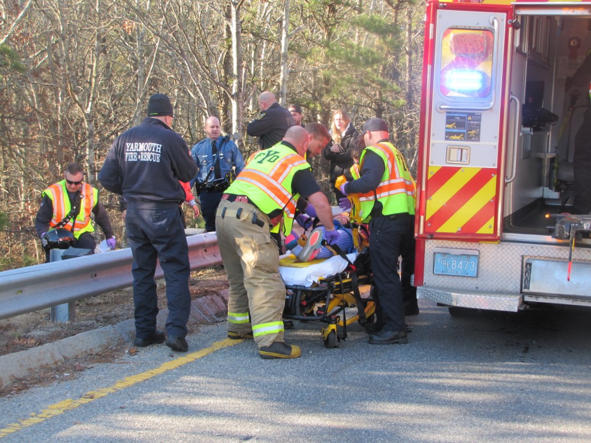 MedFlight called for motorcyclist after crash in Yarmouth