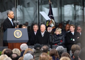 CCB MEDIA PHOTO President Obama speaks at the dedication of the Edward M. Kennedy Institute for the United States Senate.