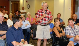 CCB MEDIA PHOTO Leonard Johnson, who is on the board of The 300 Committee, a local land preservation group, says 31 acres of vacant land on Route 151 contains an important wildlife corridor and should be preserved as open space.