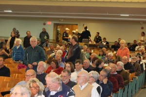 CCB MEDIA FILE PHOTO Falmouth's Town Meeting takes place at Memorial Auditorium at the Lawrence School.