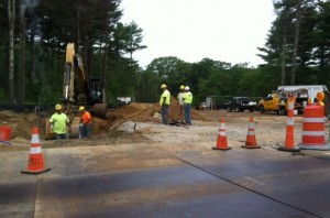 CCB MEDIA PHOTO Crews work off Gifford Street on the project to install at water filtration plant.