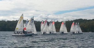 The Massachusetts Maritime Academy Dinghy Sailing Team got its spring season underway over the weekend in New London, CT. Photo courtesy of MMA Athletics
