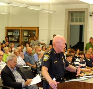 CCB MEDIA PHOTO Barnstable Police Chief Paul MacDonald says dealing with the homeless costs his department a half million dollars a year.