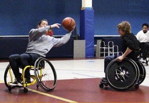 Wheelchair basketball is coming to the Hyannis Youth and Community Center this month. Photo courtesy of the HYCC