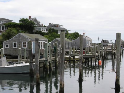 Pier in a fishing village menemsha