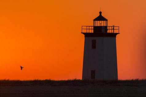 Lighthouse Spectacular sunset in Provincetown-Cape Cod-Massachusetts