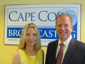 CCB MEDIA PHOTO Robin Lord, managing editor of the new website OneCape Health News, and Michael Lauf, president and CEO of Cape Cod Healthcare.