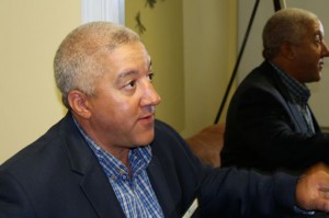 CCB MEDIA PHOTO Lenny Fontes, associate director at the child advocacy agency Children's Cove, sits in the room with a two-way mirror where he does forensic interviews with children ages 2 to 17.