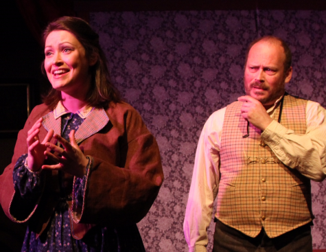 Caitlin Mills as Jo and Richard Jay Sullivan as Professor Bhaer