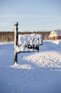 Mailbox deep in snow