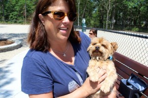CCB MEDIA PHOTO Lola, a Yorkshire terrier, takes a rest in the arms of his owner, Diane McKenzie of Sandwich.