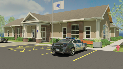 COURTESY OF THE SANDWICH POLICE DEPARTMENT A rendering of the proposed police and fire facility at Quaker Meeting House Road and Cotuit Road.