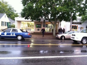 Police investigate a bank robbery at the TD Bank in Osterville.
