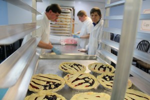 CCB MEDIA PHOTO Patriotic pies are ready for the oven in the special pie kitchen at Cape Abilities.