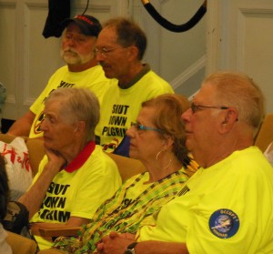 CCB MEDIA PHOTO Opponents to the Pilgrim Nuclear Power Plant gather for a rally at the statehouse in Boston.