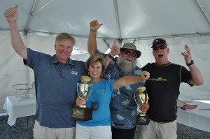 COURTESY HAC The winning teams from Arnold's Lobster and Clam Bar and, in the amateur category, from Shepley Wood Products, celebrate.