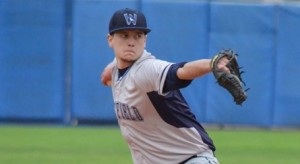 Westfield State's Pete Liimatainen closed out the game for his second save of the season last week against Cazenovia while The Owls were wrapping up their spring Florida trip. Dave Caspole photo/courtesy of WSU Athletics