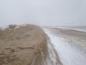 COURTESY OF TOWN OF BARNSTABLE A view of Sandy Neck during the storm.