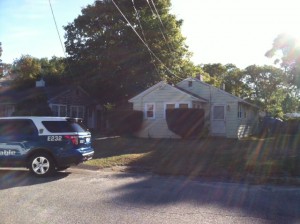 A house on Hinckley Road in Hyannis where a shed fire in the backyard killed an-eight-year-old boy on Monday.